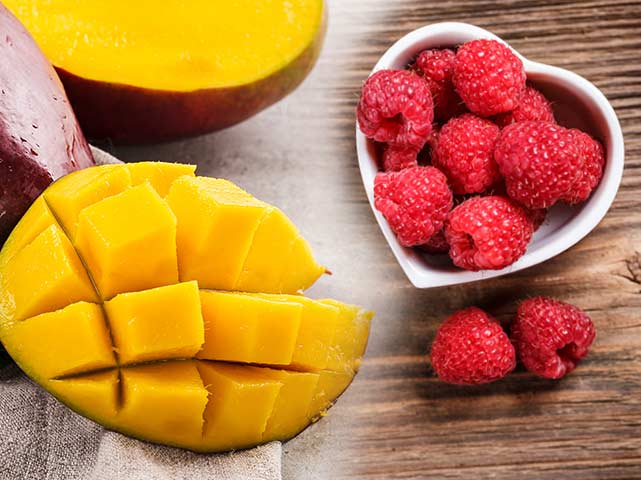 Mango & Himbeeren - Rezepttipp Eis