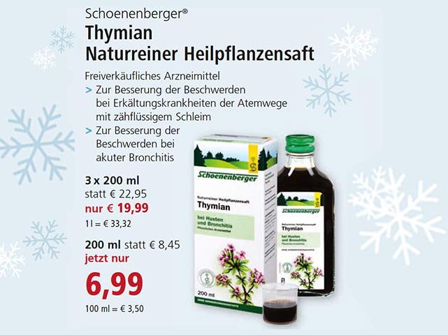 Thymian Heilpflanzensaft – Angebote 2022