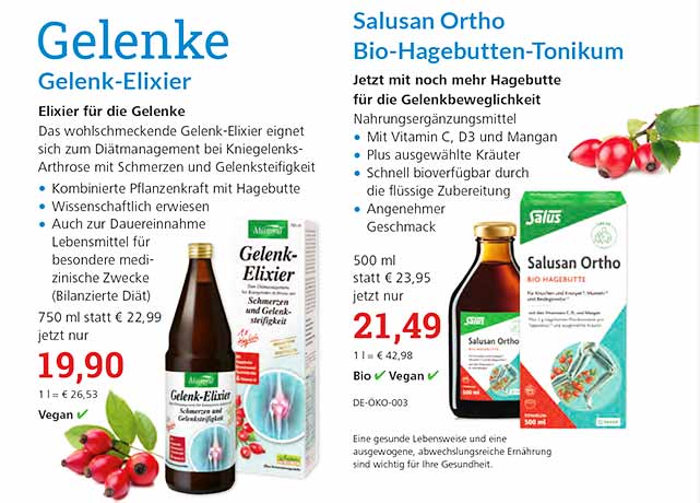 Reformhaus Angebote September 2022 Gelenke